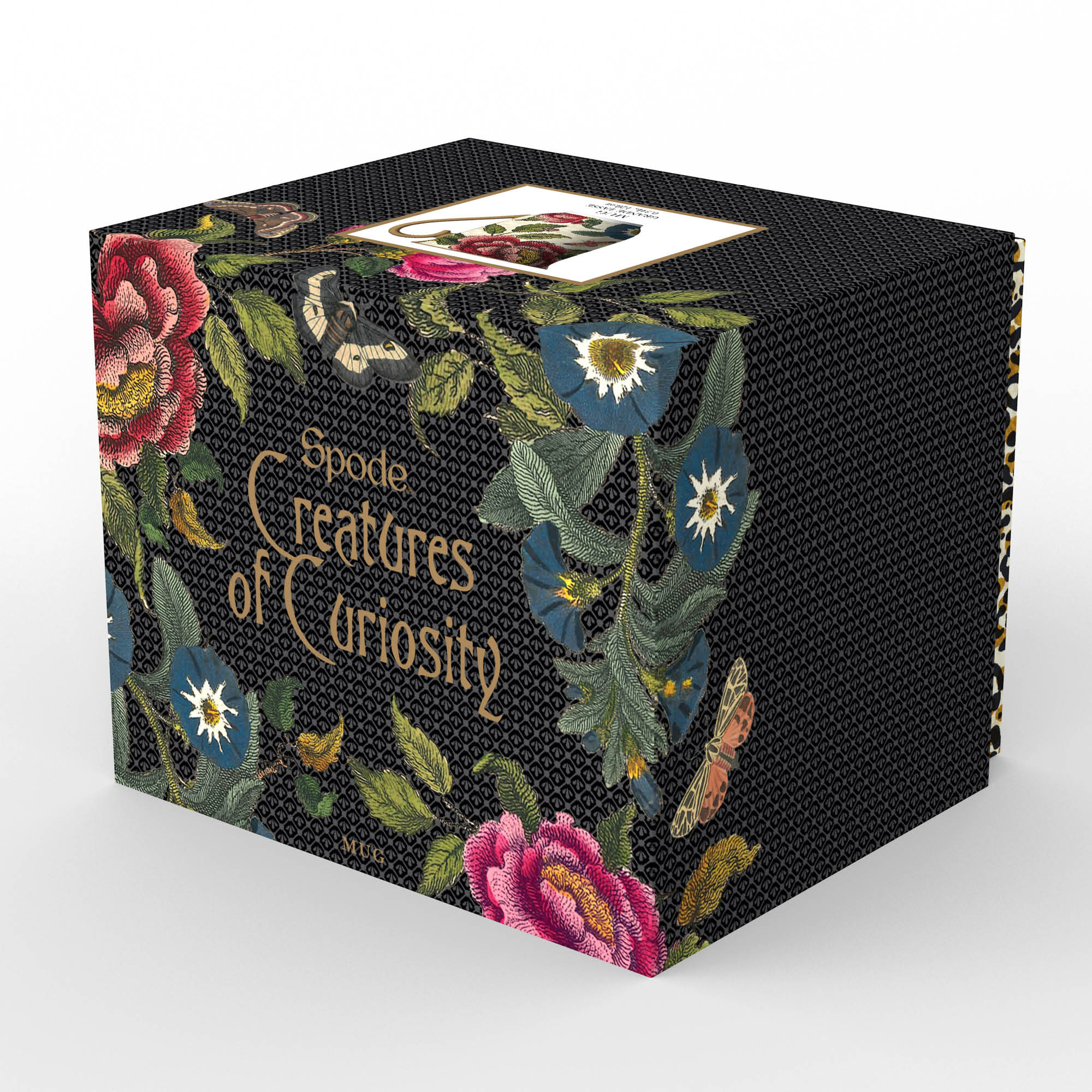 Creatures of Curiosity Black Floral Mug image number null